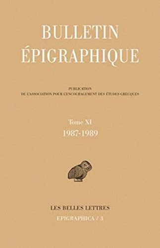 Beispielbild fr Epigraphica n 3: Bulletin pigraphique 1987-1989 zum Verkauf von medimops