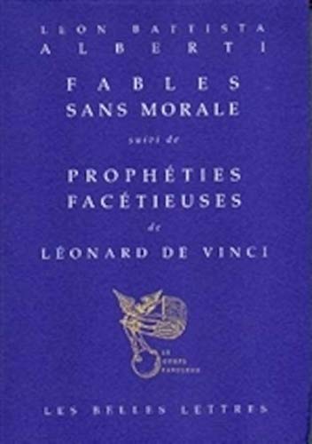 Stock image for Fables sans morale, suivi de "Prophties factieuses" de Lonard de Vinci for sale by Ammareal