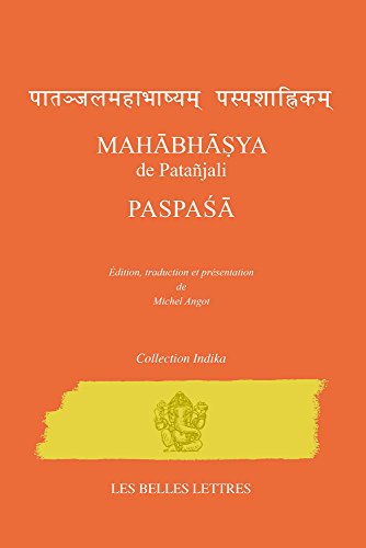 Beispielbild fr Mahabhasya de Patanjali. Paspasa zum Verkauf von ISD LLC