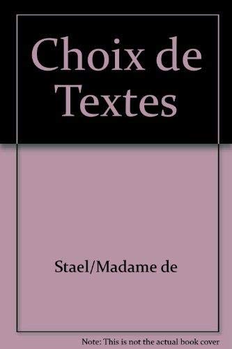 Stock image for Choix de Textes (Publications de L'Universite Paris-X Nanterre) (Volume 1) (French Edition) for sale by Irish Booksellers