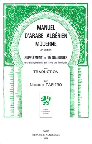 Beispielbild fr Manuel d'arabe algrien moderne zum Verkauf von medimops