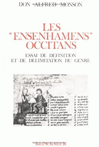 Beispielbild fr Les ensenhamens occitans: Essai de dfinition et de dlimitation du genre Monson, Alfred zum Verkauf von Librairie Parrsia