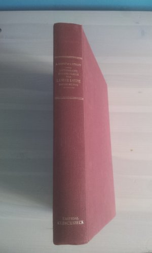 Dictionnaire Etymologique de La Langue Latine: Histoire des Mots (Quatrieme Edition)