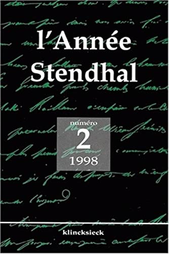 Beispielbild fr Annee stendhal t2/1998 [Paperback] Berthier, Philippe zum Verkauf von LIVREAUTRESORSAS