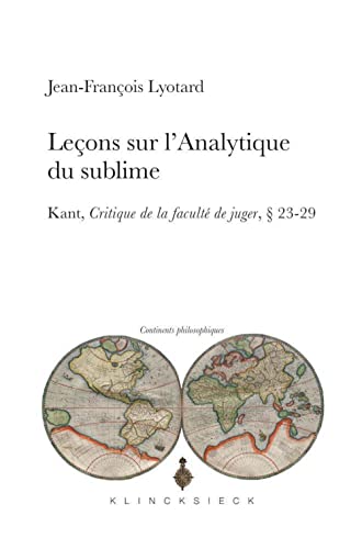 9782252039748: Lecons Sur L'analytique Du Sublime: Kant, Critique de la facult de juger, 23-29: Numro 12