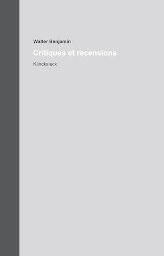 Beispielbild fr Critiques Et Recensions: Oeuvres Et Inedits 13.1 Et 13.2 (French Edition) zum Verkauf von Gallix