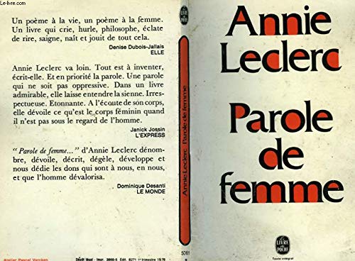 Stock image for Parole de femme for sale by medimops