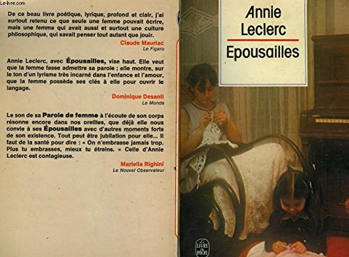 Stock image for Epousailles Annie Leclerc for sale by LIVREAUTRESORSAS