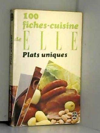 Beispielbild fr 100 fiches cuisine de "elle" / plats uniques zum Verkauf von Wonder Book