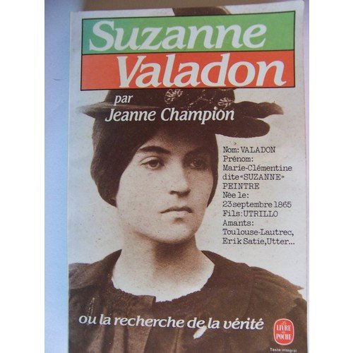 Beispielbild fr Suzanne Valadon : Ou la Recherche de la vrit zum Verkauf von Ammareal