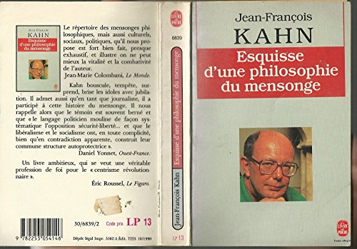 Esquisse d'une philosophie du mensonge