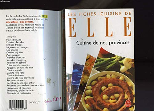 Imagen de archivo de Cuisine De Nos Provinces a la venta por RECYCLIVRE