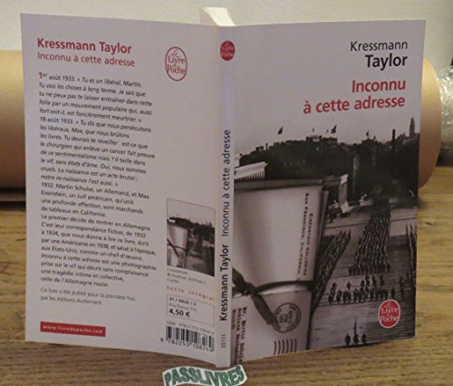 Inconnu a Cette Adresse (French Edition) (9782253108269) by Taylor, K.