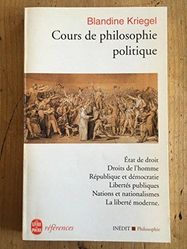 Stock image for Cours de philosophie politique for sale by medimops