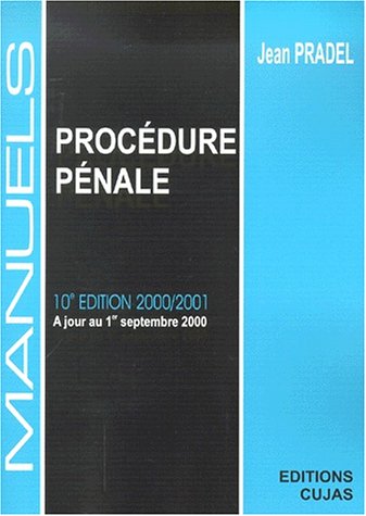Stock image for Manuel de procdure pnale. for sale by Kloof Booksellers & Scientia Verlag