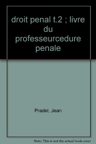 Imagen de archivo de Droit Pnal. 2 - Procdure pnale. 8e dition revue et augmente  jour au 30 avril 1995 a la venta por Librairie La MASSENIE  MONTOLIEU