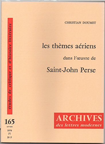 Beispielbild fr Les themes aeriens dans l'oeuvre de saint-john perse [Broch] Doumet, Christian zum Verkauf von Au bon livre