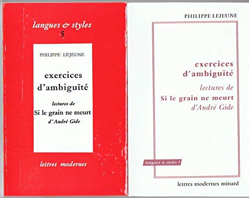 Stock image for Exercices d'ambigut; Lectures de Si le grain ne meurt d'Andr Gide for sale by Ammareal