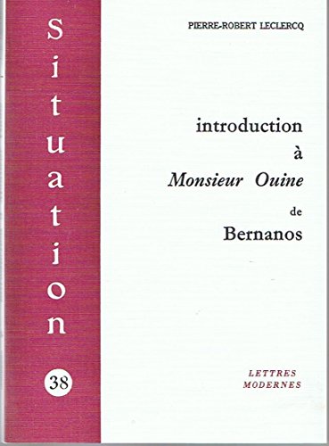 9782256907906: Introduction  "Monsieur Ouine" de Bernanos