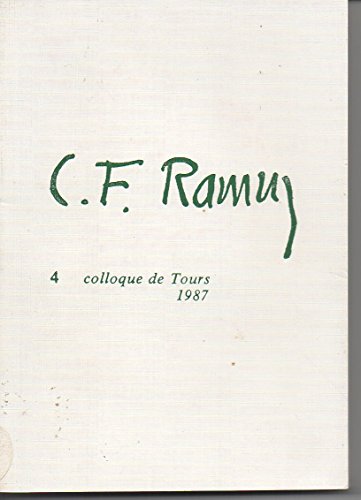 Imagen de archivo de Cf ramuz 4 actes du colloque de tours 120 a la venta por Ammareal