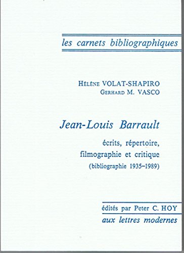 9782256909047: Jean-louis barrault ecrits repertoire filmographieet critique (bibliographie 139
