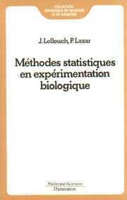 Stock image for Mthodes statistiques en exprimentation biologique for sale by medimops