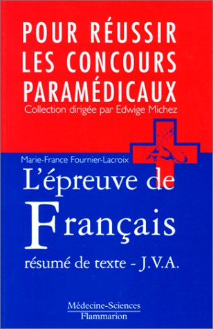 Beispielbild fr L'preuve de franais - rsume de texte - J.V.A. zum Verkauf von Ammareal