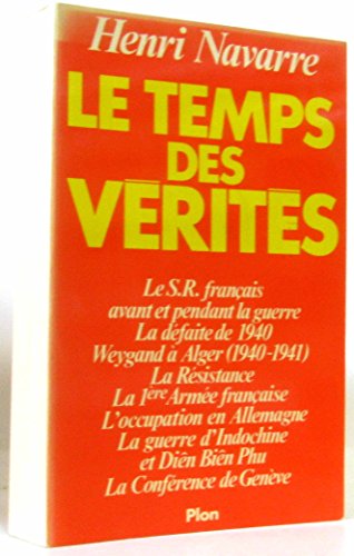 Stock image for Le temps des vrits for sale by medimops