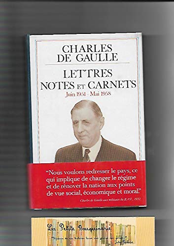 9782259013062: Lettres, notes et carnets: Tome 7, Juin 1951  mai 1958