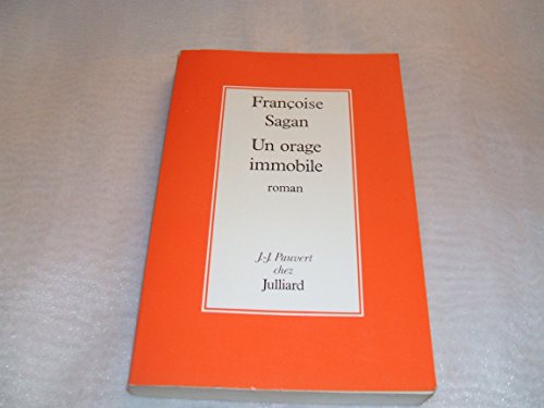 9782260003274: Un orage immobile: Roman (French Edition)