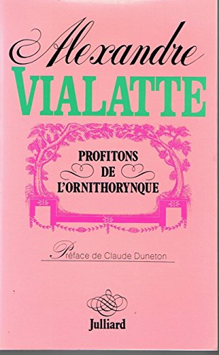 Stock image for Profitons de l'ornithorynque for sale by Mli-Mlo et les Editions LCDA