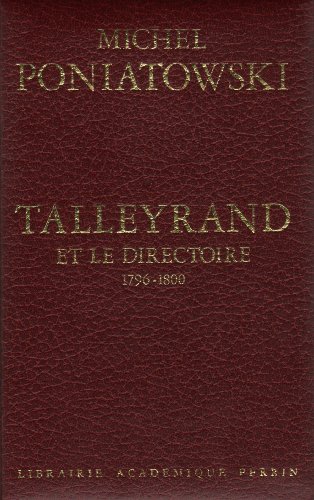 Imagen de archivo de Talleyrand et le Directoire, 1796-1800 a la venta por medimops