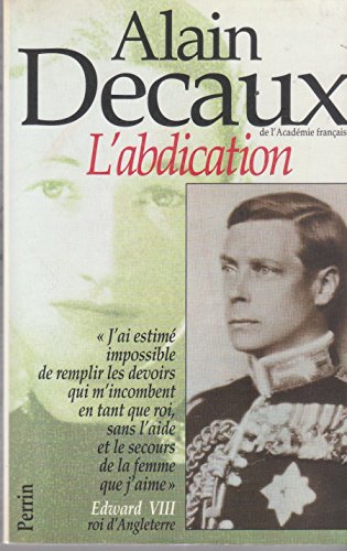 Imagen de archivo de L'abdication a la venta por WorldofBooks