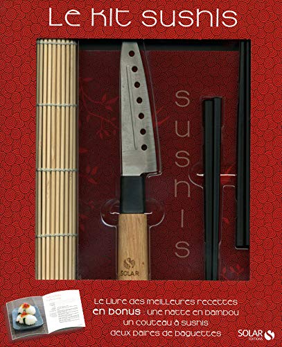 9782263052668: Le kit sushis: Livre de recettes + une natte en bambou, un couteau  sushis et deux paires de baguettes