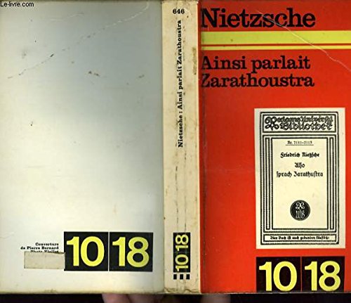 9782264008411: AINSI PARLAIT ZARATHOUSTRA