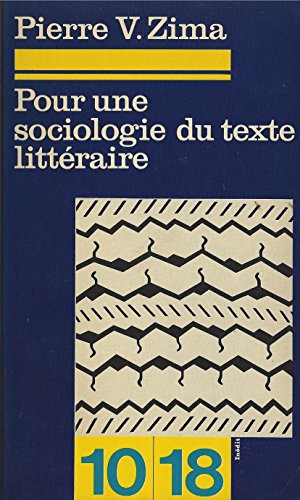 Imagen de archivo de Pour une sociologie du texte litteraire a la venta por Librairie Laumiere