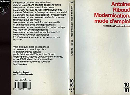 Stock image for Modernisation, mode d'emploi: Rapport au Premier ministre for sale by WorldofBooks