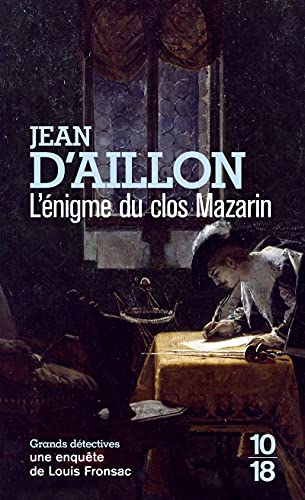 9782264077820: L'nigme du clos Mazarin: Une enqute de Louis Fronzac: F5