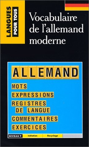 Beispielbild fr Vocabulaire de l'allemand moderne zum Verkauf von Ammareal