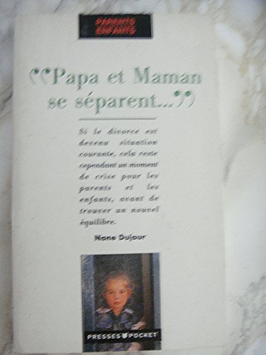 Imagen de archivo de Papa et maman se sparent-- a la venta por medimops