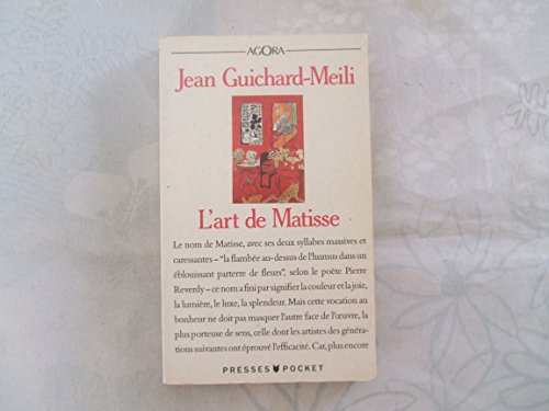 Beispielbild fr L'art de Matisse. Collection : Agora, 151. zum Verkauf von AUSONE