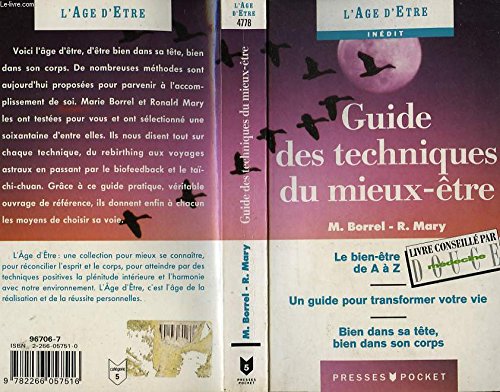 Stock image for GUIDE TECHNIQUES DU MIEUX ETRE for sale by Ammareal