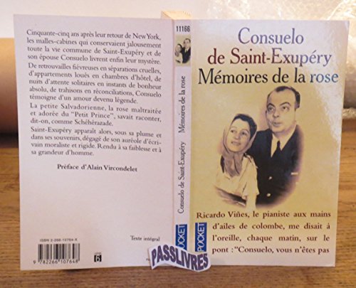 Beispielbild fr Mmoires de la rose (French Edition) zum Verkauf von Better World Books