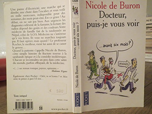 Beispielbild fr Docteur, Puis-Je Vous Voir Avant. (French Edition) zum Verkauf von Better World Books