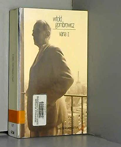 Varia 2 (9782267008227) by Gombrowicz, Witold