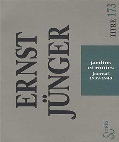 9782267026054: Jardins et routes: Journal 1939-1940