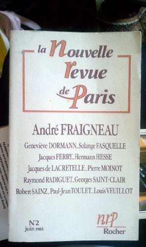 Beispielbild fr La Nouvelle Revue de Paris n 2. Juin 1985 zum Verkauf von Librairie Franoise Causse