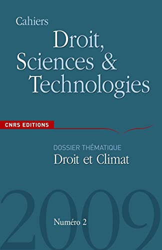 9782271068354: Cahiers Droit, Sciences et Technologies, N 2 : Droit et Climat