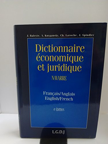 Beispielbild fr Dictionnaire conomique et juridique (Franais/Anglais) zum Verkauf von Ammareal