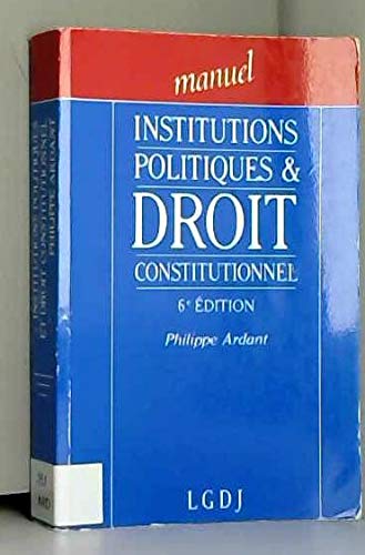 Imagen de archivo de Institutions Politiques a la venta por ThriftBooks-Atlanta